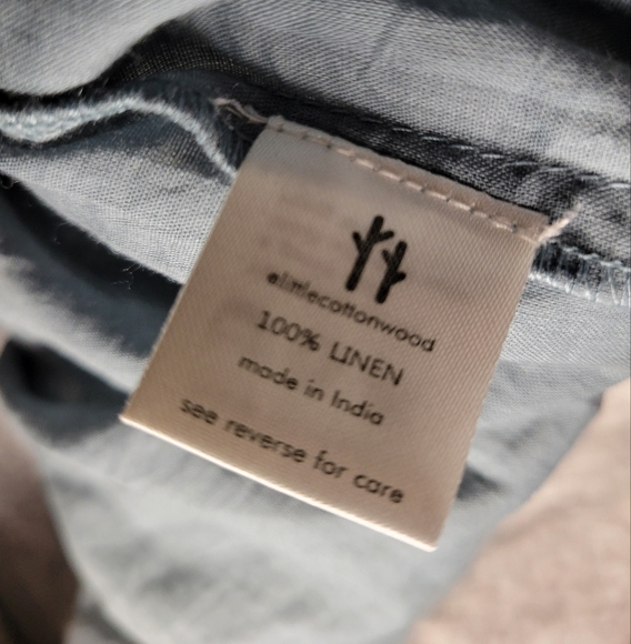 Little Cottonwood 100% linen blue floral parker dress, xsmall - Picture 6 of 6